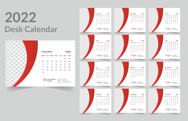 Calendario da tavolo design 2022