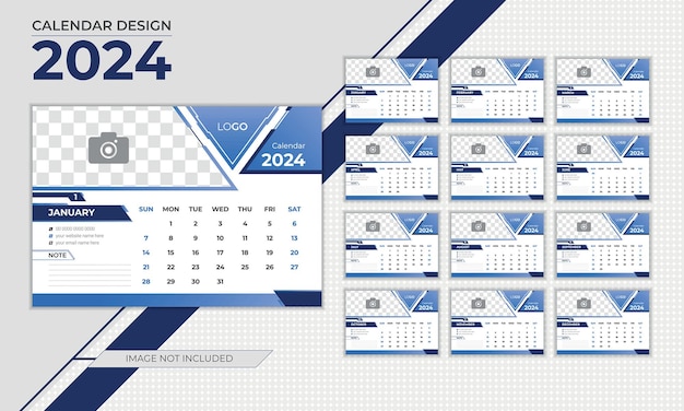 Дизайн настольного календаря 2024 года