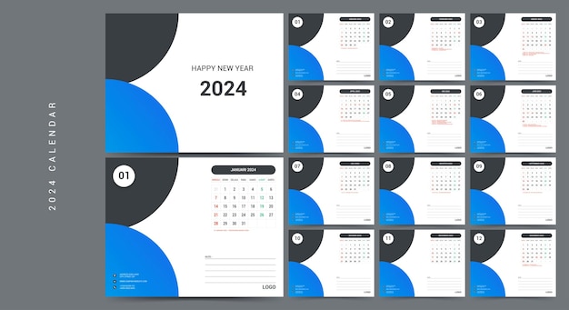 Desk calendar design template indonesian calendar