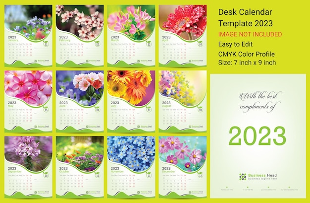 Vector desk calendar design