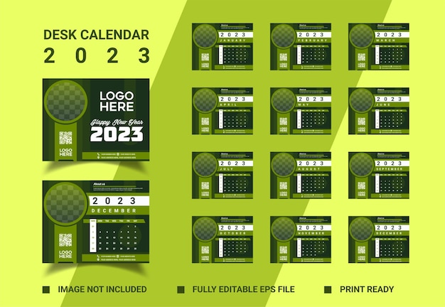 Design del calendario da tavolo