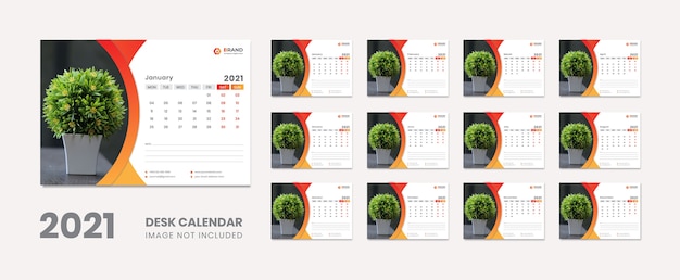 Desk calendar new year