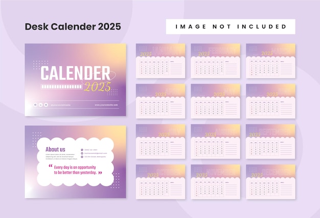 desk calendar template v4