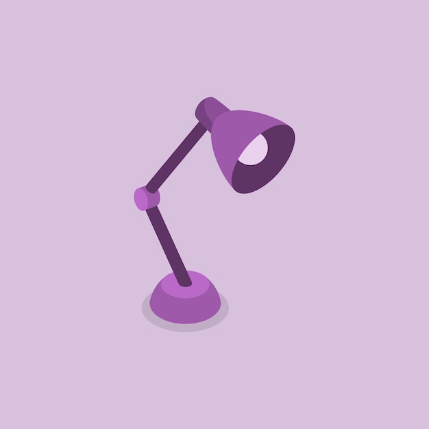 Desk lamp in editable color on pink background