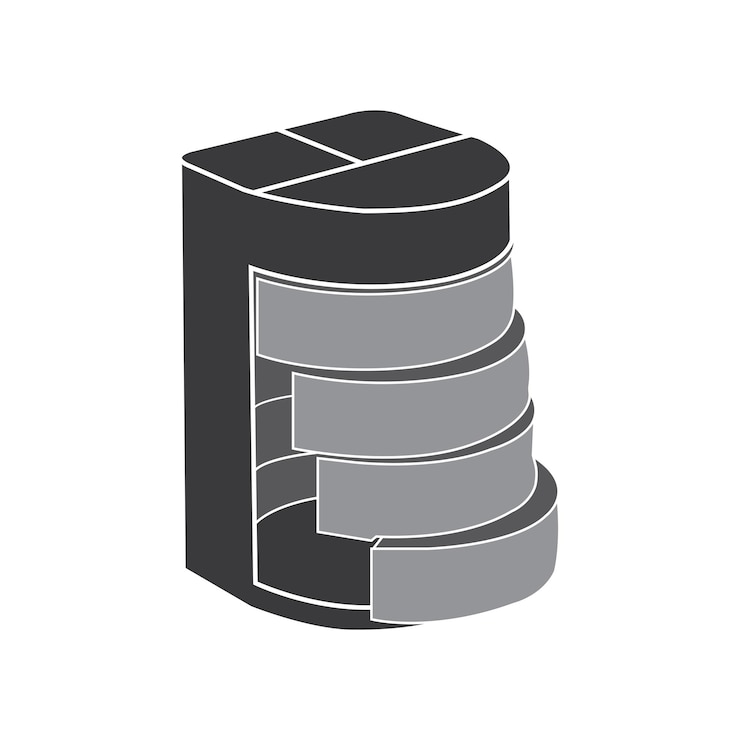 Vector desk stationery holder design