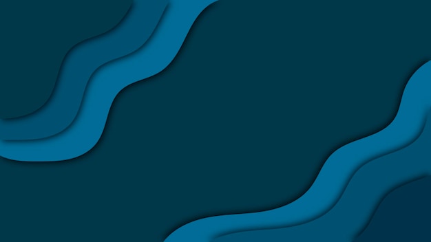 Vector desktop background with blue wavy shapes