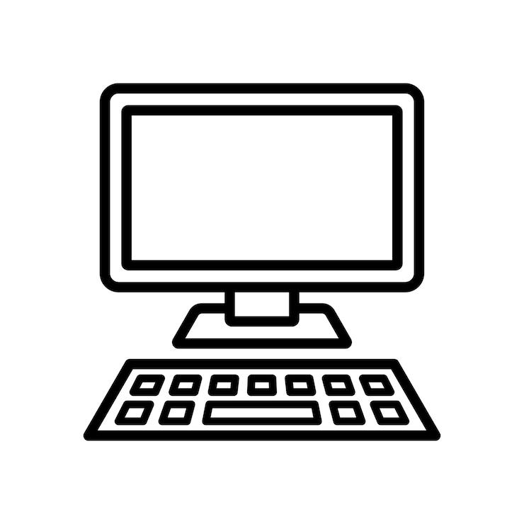Vector desktop computer icon vector design template simple and clean