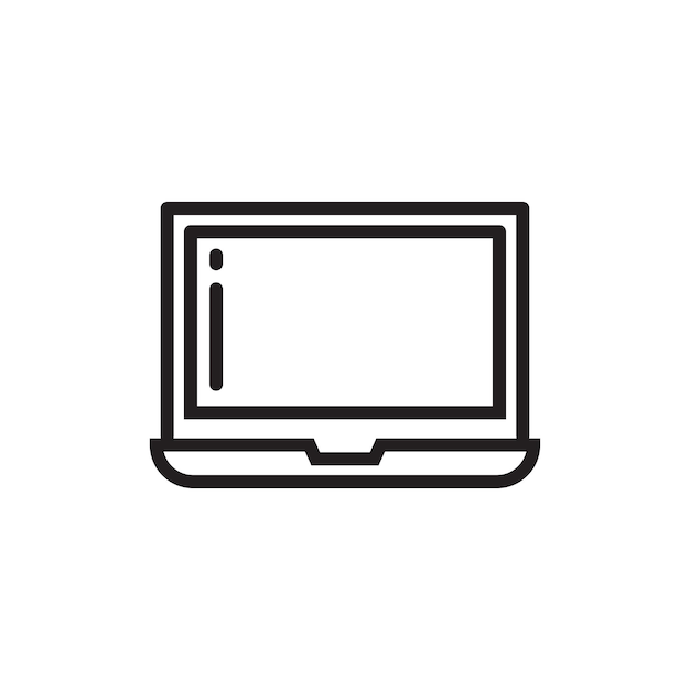 데스크 노트북 아이콘 디자인 터 템플릿