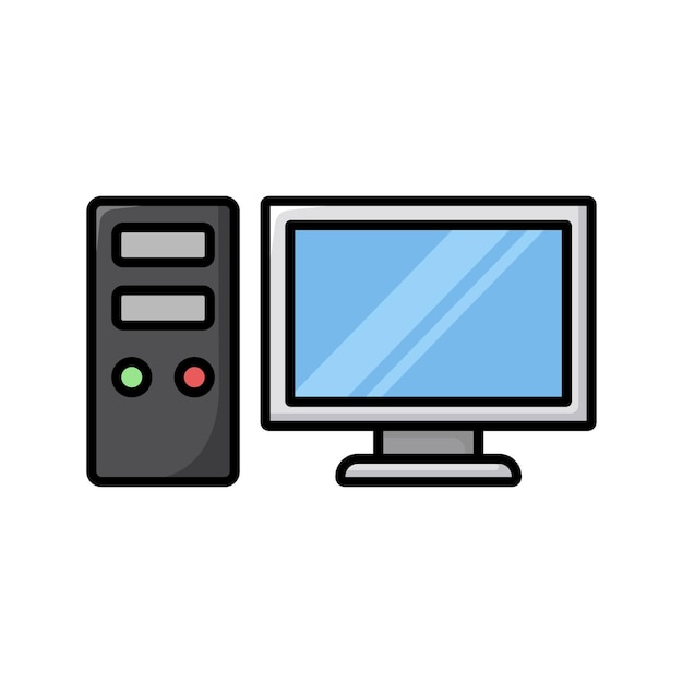 Desktop icoon vector ontwerp sjabloon eenvoudig en schoon