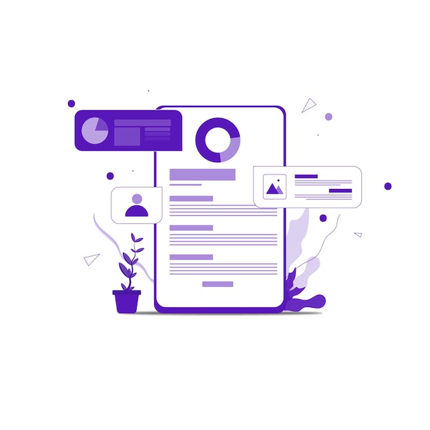 Desktop and mobile illustration for login page data analysis