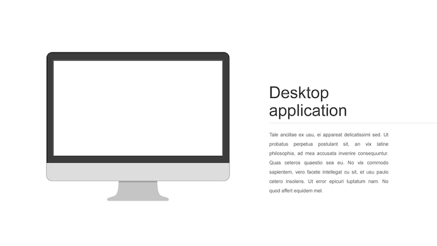 Vector desktop mockup