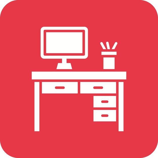 Vector desktop table icon vector image can be used for education