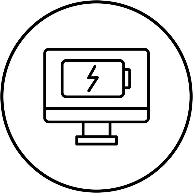 デスクトップのベクトルアイコンをバッテリーと電源アイコンセットに使用できます