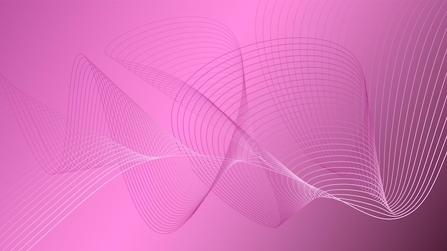 Vettore sfondo del desktop linee sottili geometriche nei colori rosa