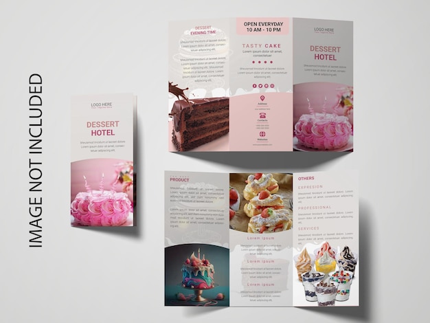 Vector dessert 6 page brochure design