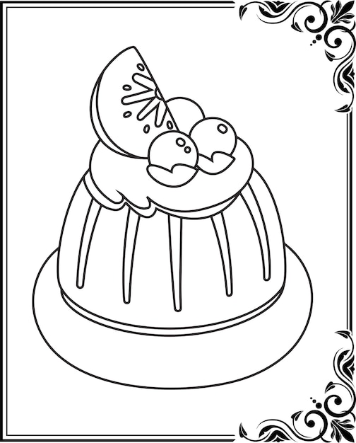 Dessert Coloring Pages for Kids