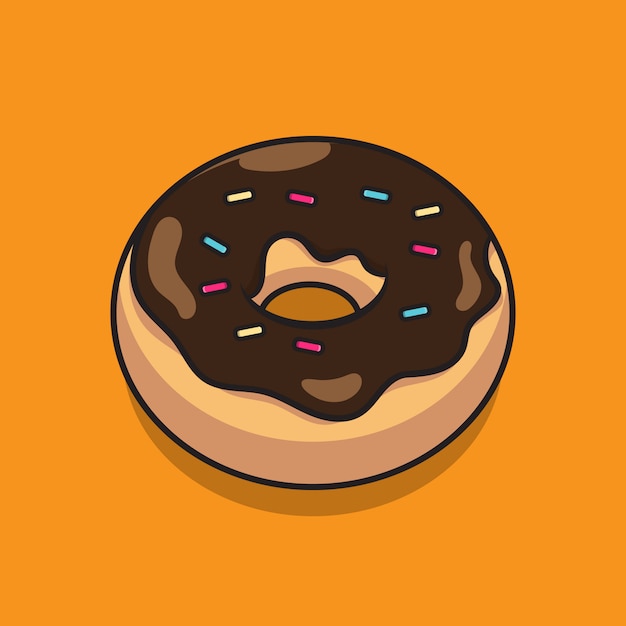 Dessert concept cartoon minimal doughnut