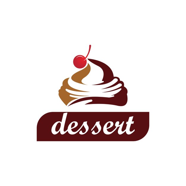 Vector dessert logo ontwerp vector pictogram illustratie sjabloon