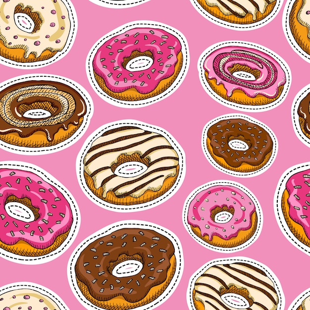 Dessert seamless pattern