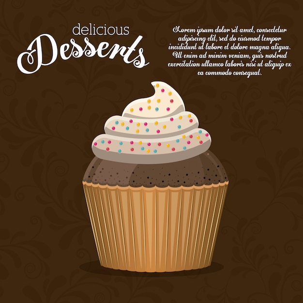 Desserts ontwerp, vectorillustratie.