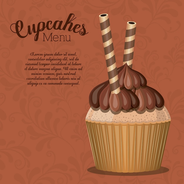 Desserts ontwerp, vectorillustratie.