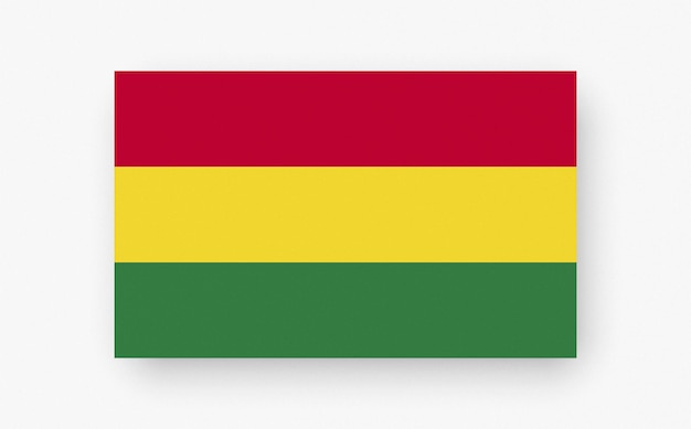 Vector detailed and accurate illustration of colored flag of bolivia