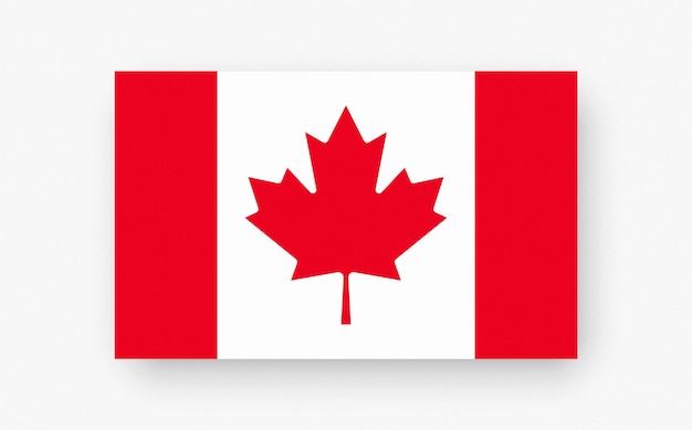 Detailed and accurate illustration of colored flag of Canada