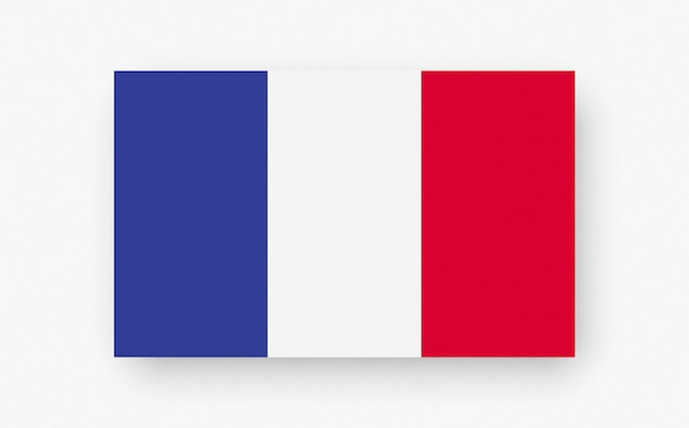 Detailed and accurate illustration of colored flag of France