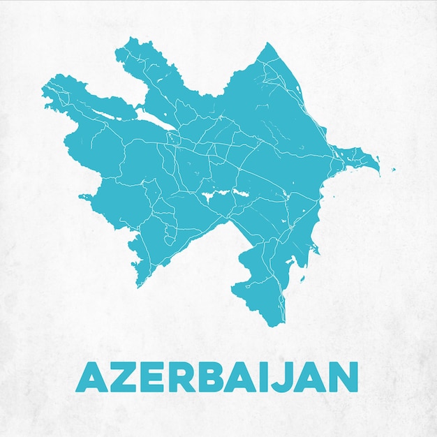 Vector detailed azerbaijan map