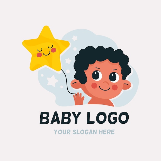 Vector detailed baby logo