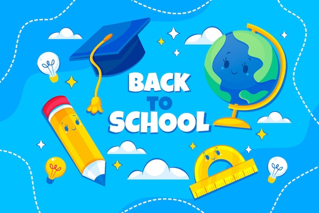 Detailed back to school background