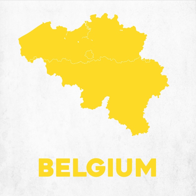 Vettore mappa dettagliata del belgio