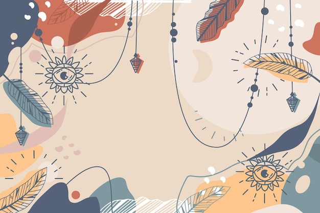 Vector detailed boho background