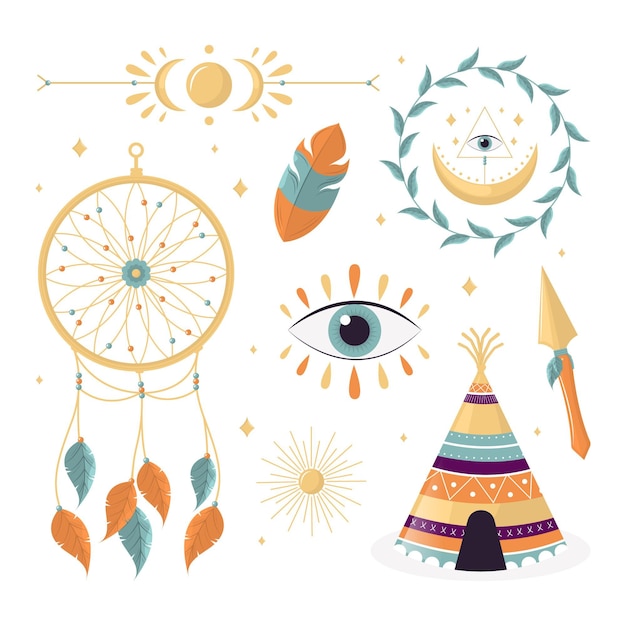 Vector detailed boho background