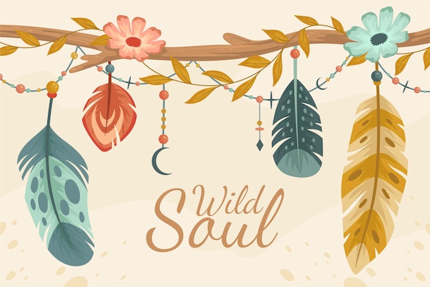 Vector detailed boho background