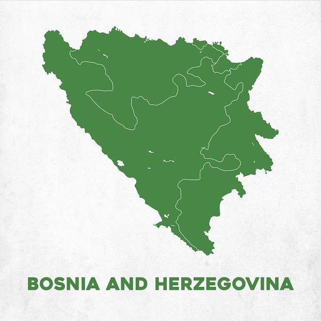 Vector detailed bosnia and herzegovina map