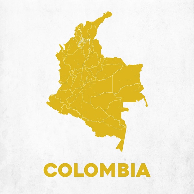 Vector detailed colombia map