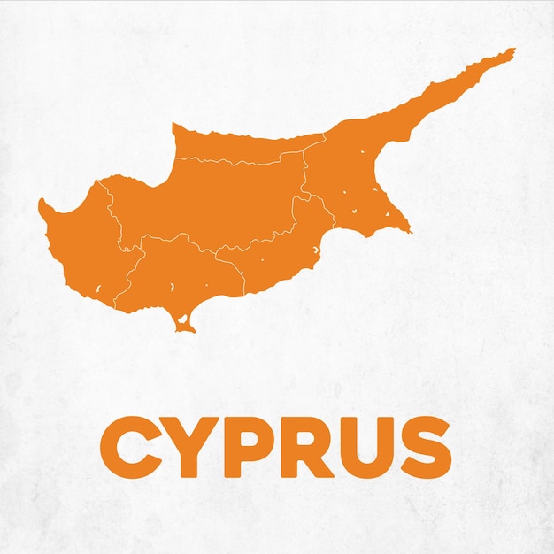 Vector detailed cyprus map