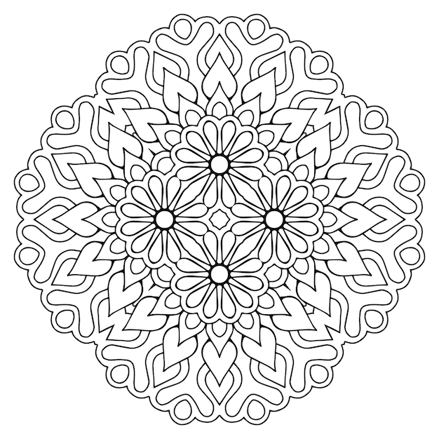 Illustrazione decorativa dettagliata della mandala