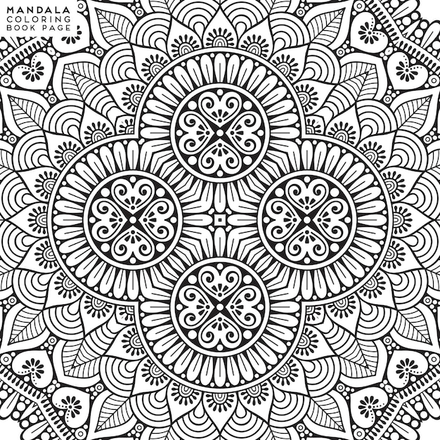 Illustrazione decorativa dettagliata della mandala