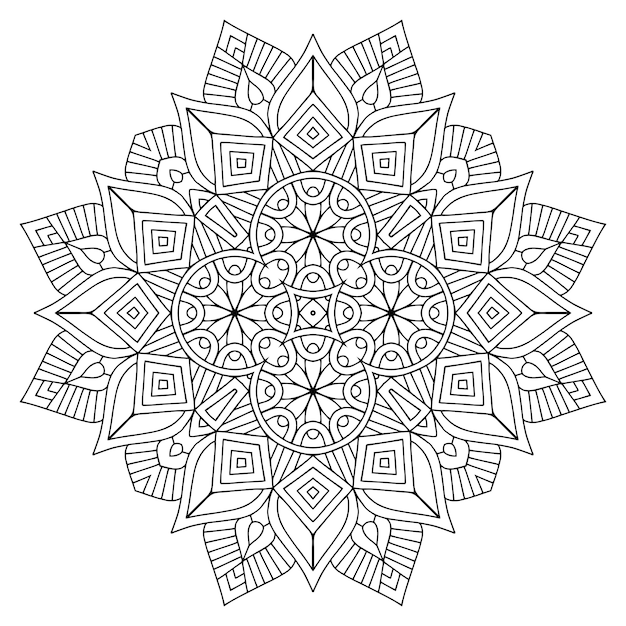 Illustrazione decorativa dettagliata della mandala