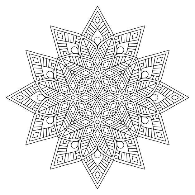 Illustrazione decorativa dettagliata della mandala