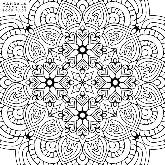 Illustrazione decorativa dettagliata della mandala