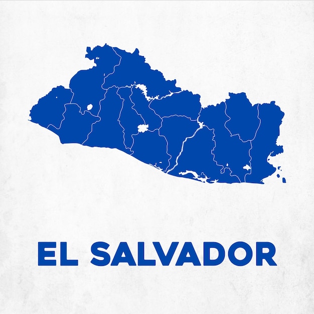 Vector detailed el salvador map