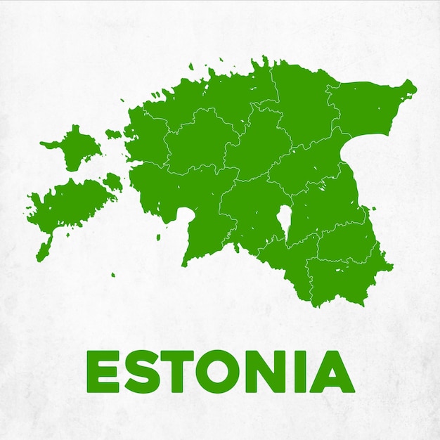 Vector detailed estonia map