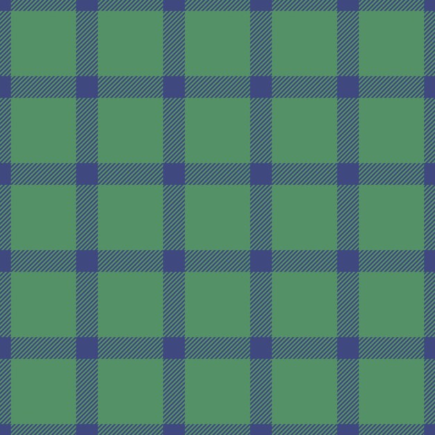 Detailed fabric pattern textile teenage seamless texture vector Romance check tartan plaid background in blue and green colors