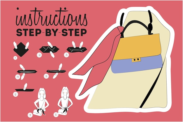 Detailed fashion instruction with infographic