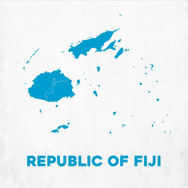 Detailed Fiji Map