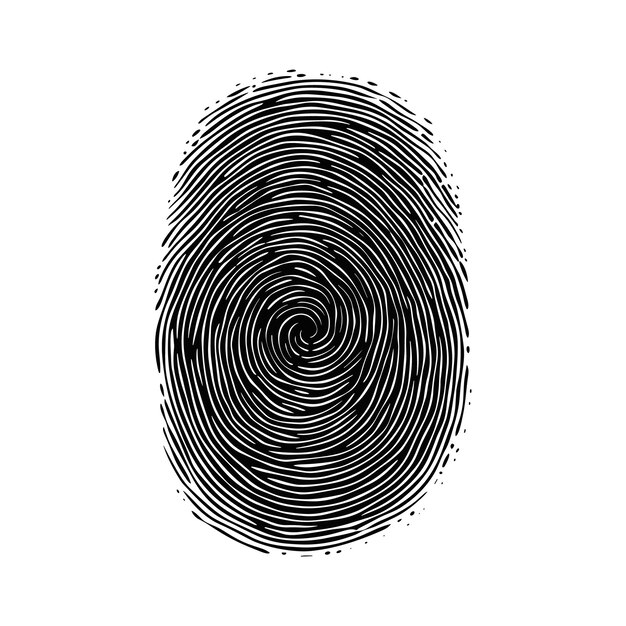 Detailed fingerprints flat illustration