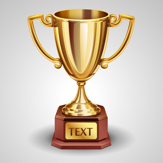 detailed gold trophy vector illustration